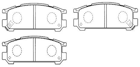 Колодки тормозные дисковые SUBARU: LEGACY 89-, IMP <b>HSB HP8430</b> - изображение