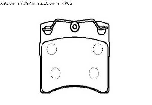 Колодки тормозные дисковые VW TRANSPORTER T-4 90- <b>HSB HP8546</b> - изображение 1