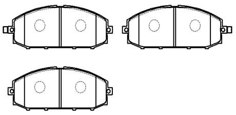 Колодки тормозные дисковые NISSAN SAFARI, PATROL <b>HSB HP9066</b> - изображение