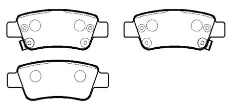 Колодки торм. ( №1 в корее) HONDA CR-V III -7 задние к-т <b>HSB HP9248</b> - изображение