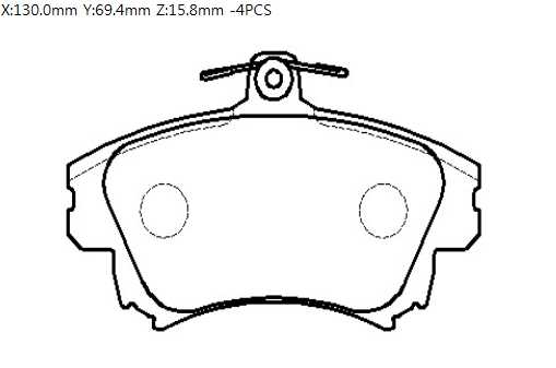 Колодки тормозные подходит для VOLVO S40,V40 MITSUBISHI Carisma передние (4шт.) <b>HSB HP9291</b> - изображение 1