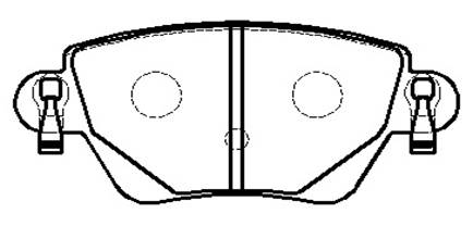 Колодки тормозные FORD Mondeo 3 (00-07) подходит для Jaguar X-Type (03-) RENAULT Kangoo (02-) задние (4шт.) <b>HSB HP9507</b> - изображение