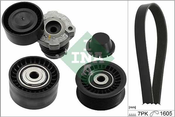 Комплект приводного ремня RENAULT MEGANE III 1.2TCe <b>INA 529019410</b> - изображение