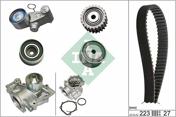 Комплект грм с насосом SUBARU LEGASY IV 2.0/2.5 03-09 <b>INA 530042630</b> - изображение