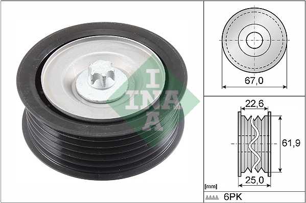 Ролик обводной MERCEDES W211, W212, W221 2.3-5.0 <b>INA 532086610</b> - изображение Ролик обводной MERCEDES W211, W212, W221 2.3-5.0 <b>INA 532086610</b> - изображение