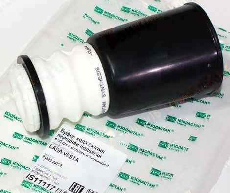Отбойник стойки передней ВАЗ 2180 Vesta с пыльником, кольцом завод <b>ИЗОЛАСТАН IS11117</b> - изображение