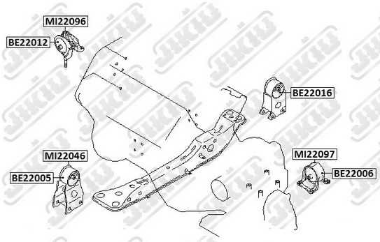 Катридж опоры двигателя INFINITI I30 (Cefiro) A32 Jan 95~Jan 99 <b>JIKIU BE22005</b> - изображение 1
