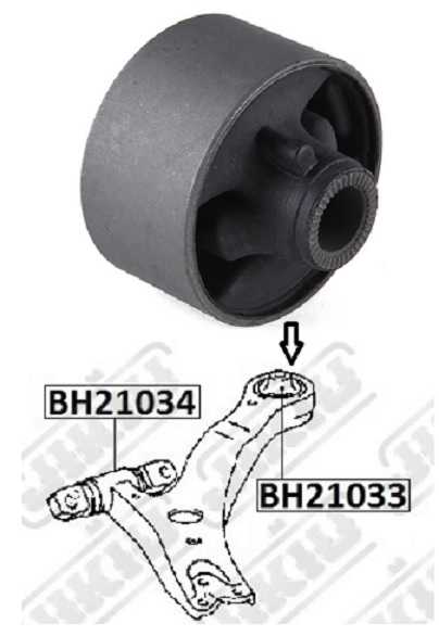 Сайлентблок рычага задний TOYOTA CAMRY (V30, V40, V50), HIGHLANDER 00-07 <b>JIKIU BH21033</b> - изображение