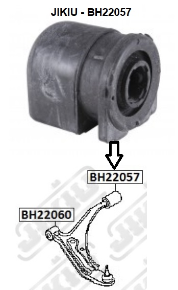 Сайлентблок NISSAN Primera P10 Jan 90~Jan 96 <b>JIKIU BH22057</b> - изображение