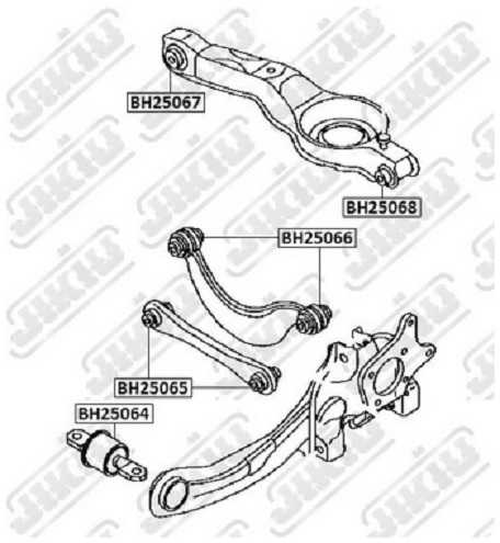 Сайлентблок задн подвески FORD FOCUS I/II, KIA CEE'D I, SPORTAGE 10-16 <b>JIKIU BH25065</b> - изображение 1