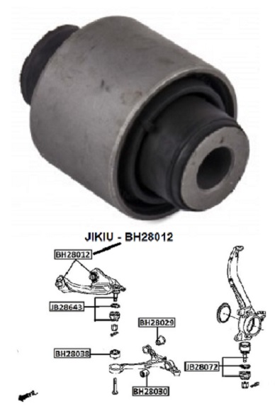 Сайлентблок верхн рычага HONDA ACCORD 97-15, ODYSSEY 03-13 <b>JIKIU BH28012</b> - изображение