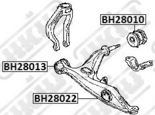 Сайлентблок рычага передний HONDA CIVIC 95-01, CR-V 95-01 <b>JIKIU BH28013</b> - изображение 1