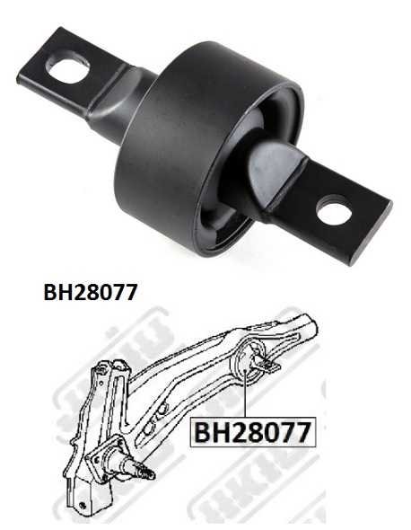 Сайлентблок задн подвески HONDA CIVIC 87-01, CR-V 95-01 <b>JIKIU BH28077</b> - изображение