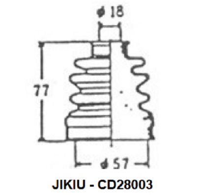 Пыльник шруса задн внутренний HONDA CR-V 01-09 <b>JIKIU CD28003</b> - изображение