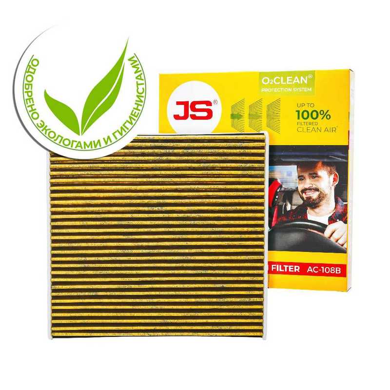Фильтр салонный O2CLEAN TOYOTA COROLLA 07-/CAMRY 11- <b>JS ASAKASHI AC108B</b> - изображение