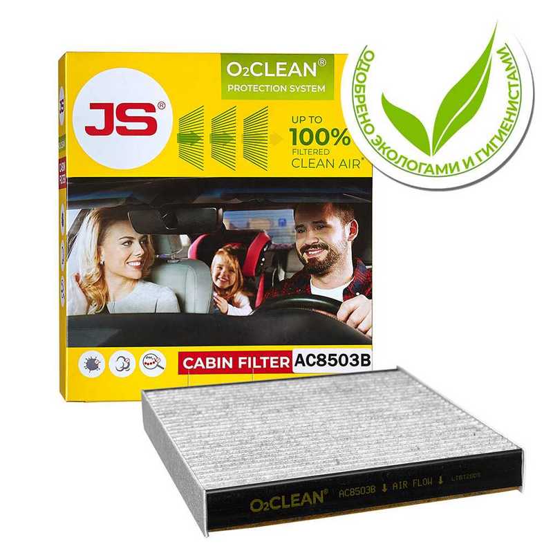 Фильтр салонный O2CLEAN HONDA FIT 08-/INSIGHT 09- <b>JS ASAKASHI AC8503B</b> - изображение