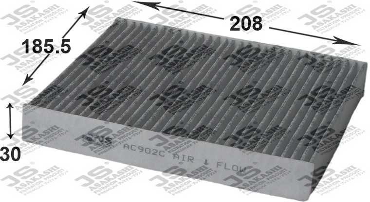 Фильтр салонный угольный <b>JS ASAKASHI AC902C</b> - изображение