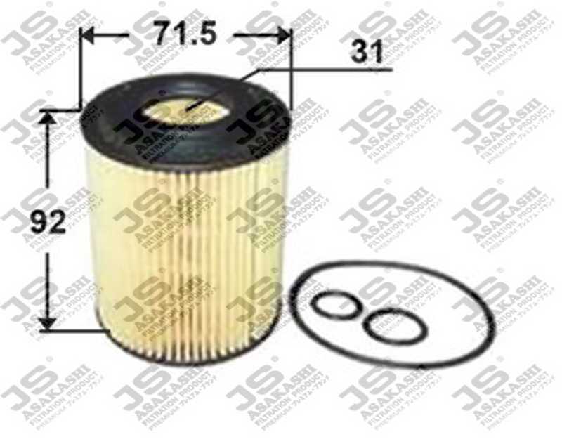 Фильтр масляный (элемент) <b>JS ASAKASHI OE0003</b> - изображение
