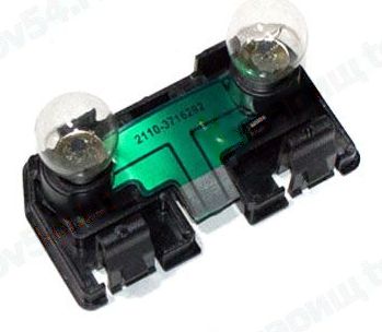 Плата заднего фонаря ВАЗ 2110 (угол) левый с лампами <b>КАЛИСМА 2110-3716093L</b> - изображение