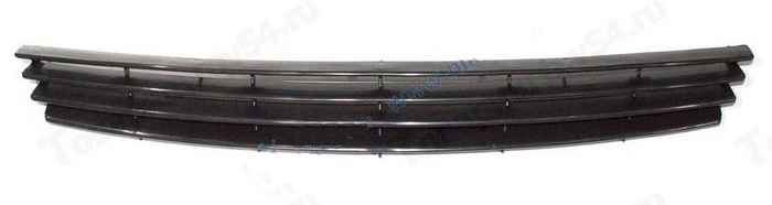 Решетка радиатора ВАЗ 2170 Приора черная, 4 тонкие полосы без знака <b>КАЛИСМА 2170-2803057</b> - изображение