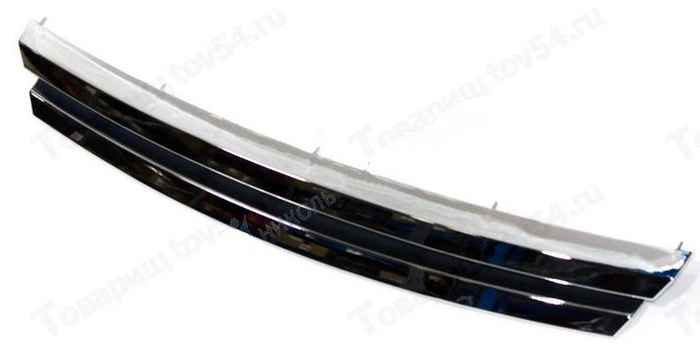 Решетка радиатора ВАЗ 2170 Приора хром 2 широкие полосы без знака <b>КАЛИСМА 2170-2803061</b> - изображение Решетка радиатора ВАЗ 2170 Приора хром 2 широкие полосы без знака <b>КАЛИСМА 2170-2803061</b> - изображение