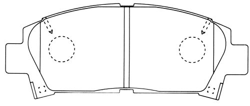 Зам на H колодки торм. диск. TOYOTA AVENSIS 1.6,1.8,2.0 00- <b>KASHIYAMA D2108</b> - изображение