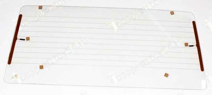 Стекло заднее ВАЗ 2104 с электрообогревом с клеммами <b>КМК VAZS0026</b> - изображение