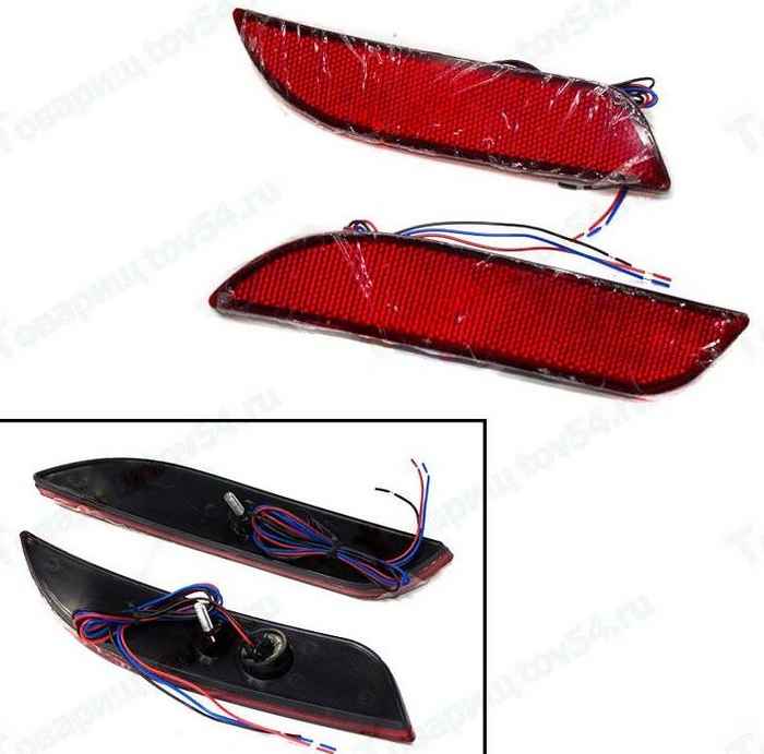 Катафот бампера заднего ВАЗ 2172 Приора FL диодный (комплект лев.+прав.) <b>2172-3716138-2172-3716139</b>, Китай - изображение