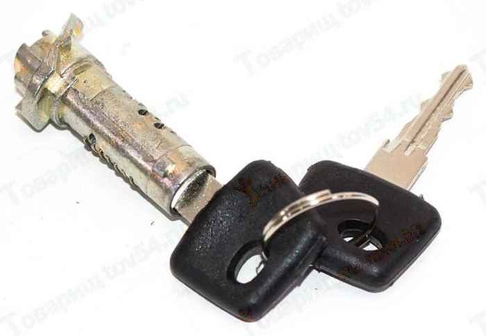 Личинки замков дверей ВАЗ 2110 (1 личинка + 2 ключа) <b>КОНТАКТ АВТО</b> - изображение