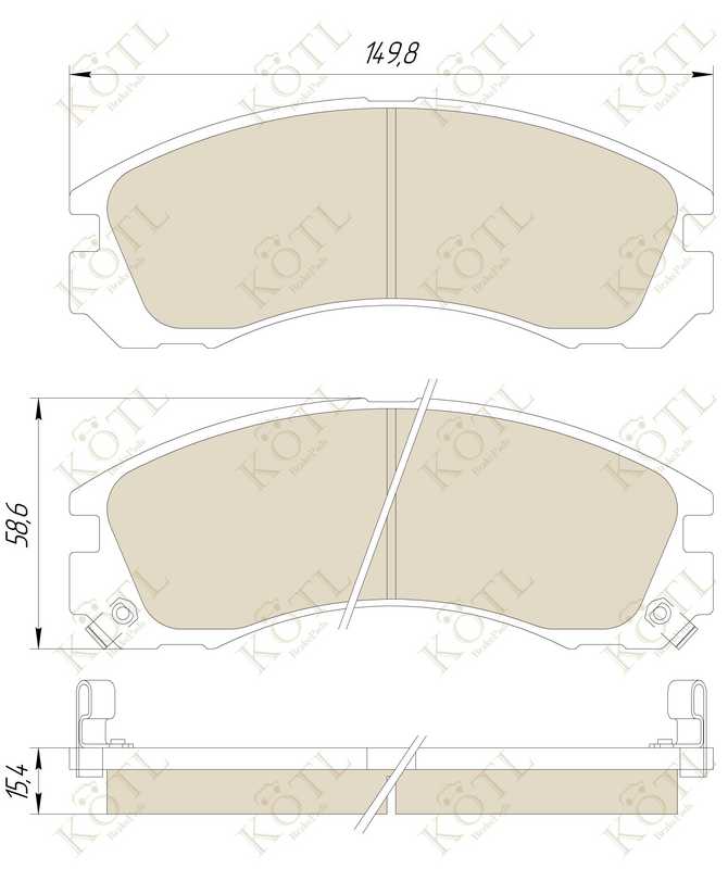 Колодки тормозные дисковые <b>KOTL 1126KT</b> - изображение 2