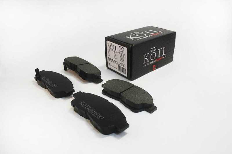 Колодки тормозные TOYOTA CALDINA 10/97-09/02, TOYOTA CAMRY 06/91-11/01, TOYOTA CARINA E 04/92-09/97, TOYOTA CELICA 11/93-11/99, TOYOTA COROLLA 07/92-06/02, передние <b>KOTL 1143KT</b> - изображение