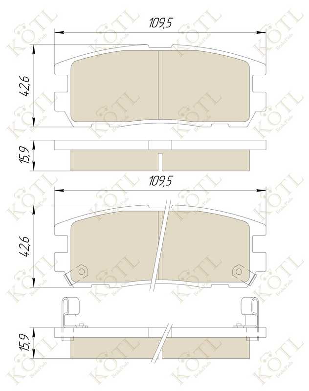 Колодки тормозные GREAT WALL HOVERISUZU TROOPEROPEL FRONTERAMONTEREY задние <b>KOTL 1187KT</b> - изображение 1