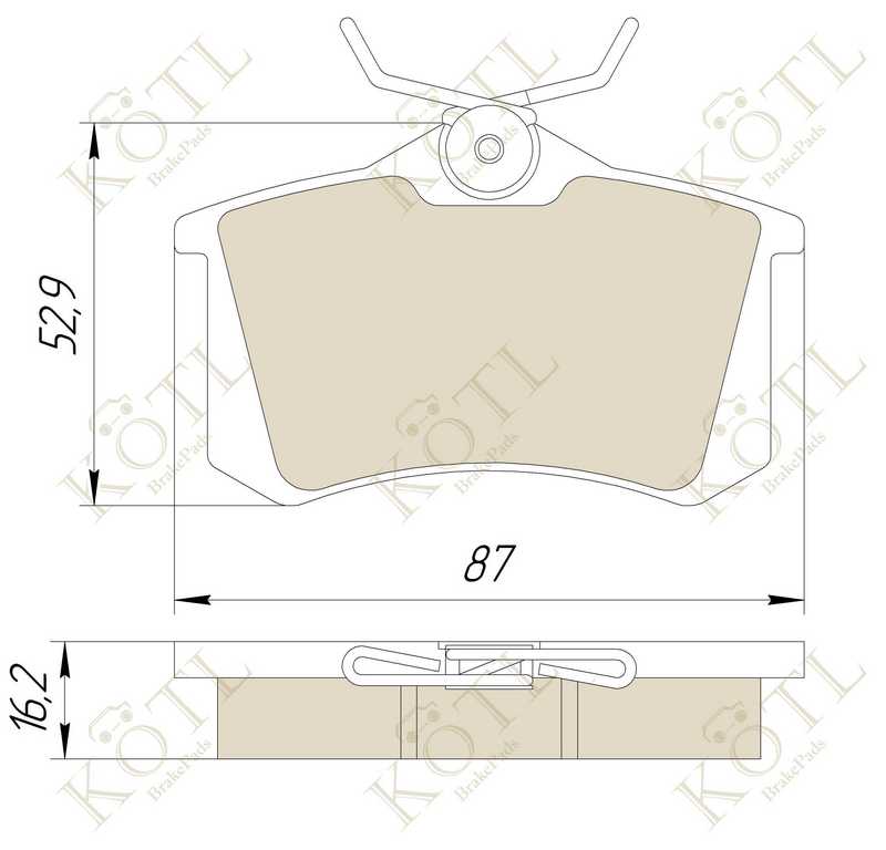 Колодки тормозные дисковые <b>KOTL 1330KT</b> - изображение 1