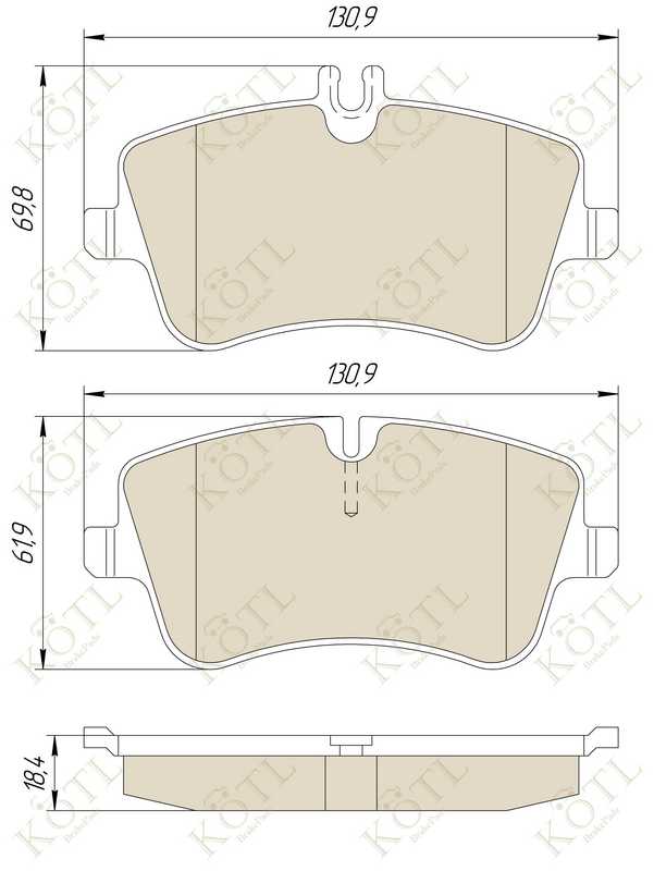 Колодки тормозные дисковые <b>KOTL 1413KT</b> - изображение Колодки тормозные дисковые <b>KOTL 1413KT</b> - изображение