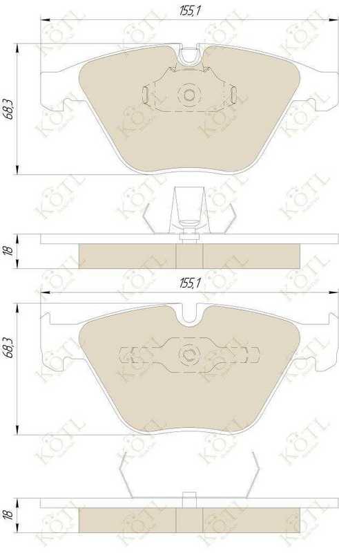 Колодки тормозные дисковые <b>KOTL 1498KT</b> - изображение Колодки тормозные дисковые <b>KOTL 1498KT</b> - изображение