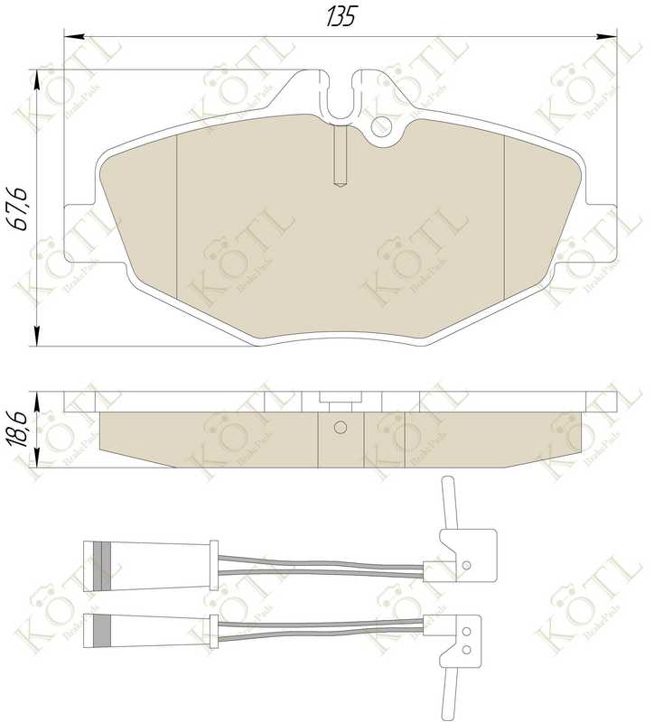 Колодки тормозные MERCEDES W211 02> передние <b>KOTL 1542KT</b> - изображение