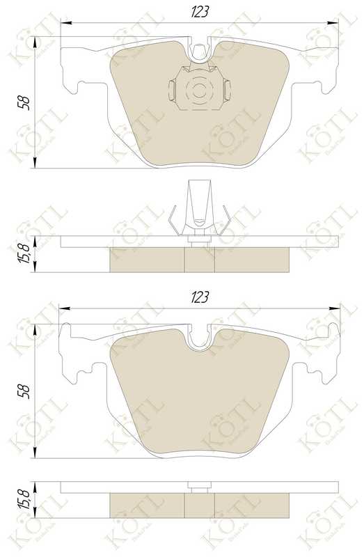 Колодки тормозные BMW E90/E91/E84 задние <b>KOTL 1560KT</b> - изображение 2