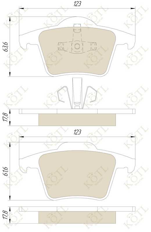Колодки тормозные XC90 2.4-4.4 02- задние <b>KOTL 1566KT</b> - изображение 1