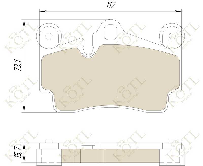 Колодки тормозные VOLKSWAGEN TOUAREG 03>/PORSCHE CAYENNE 03> задние <b>KOTL 1653KT</b> - изображение 1