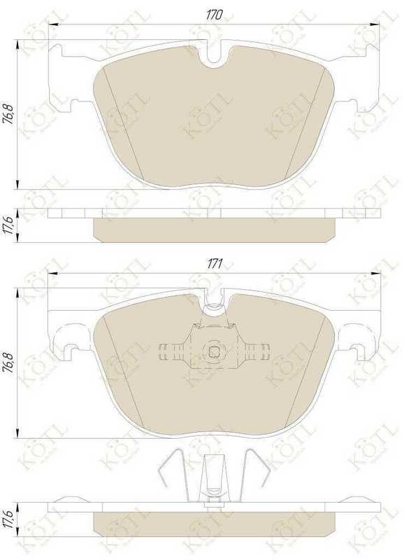 Колодки тормозные BMW X5 E70 07-/X6 E71 08- передние <b>KOTL 1726KT</b> - изображение
