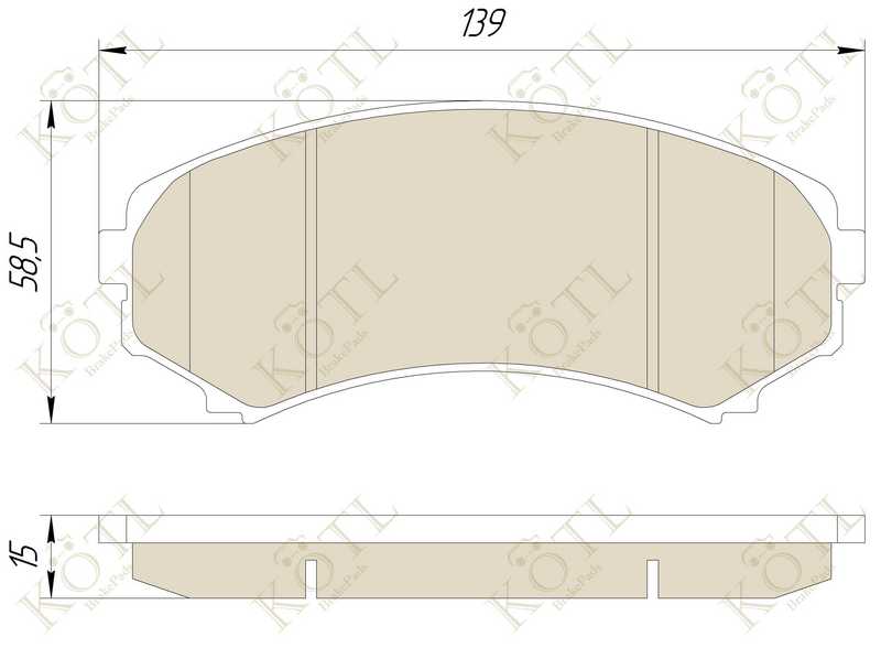 Колодки тормозные дисковые <b>KOTL 3246KT</b> - изображение 1