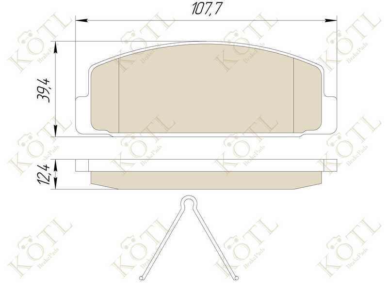Колодки тормозные MAZDA 6 02>323 96>626 92>02 (с установ.пруж.) задние <b>KOTL 3311KT</b> - изображение 2