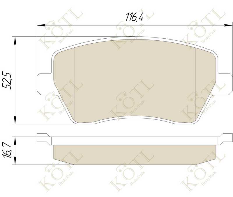 Колодки тормозные <b>KOTL 3332KT</b> - изображение 1