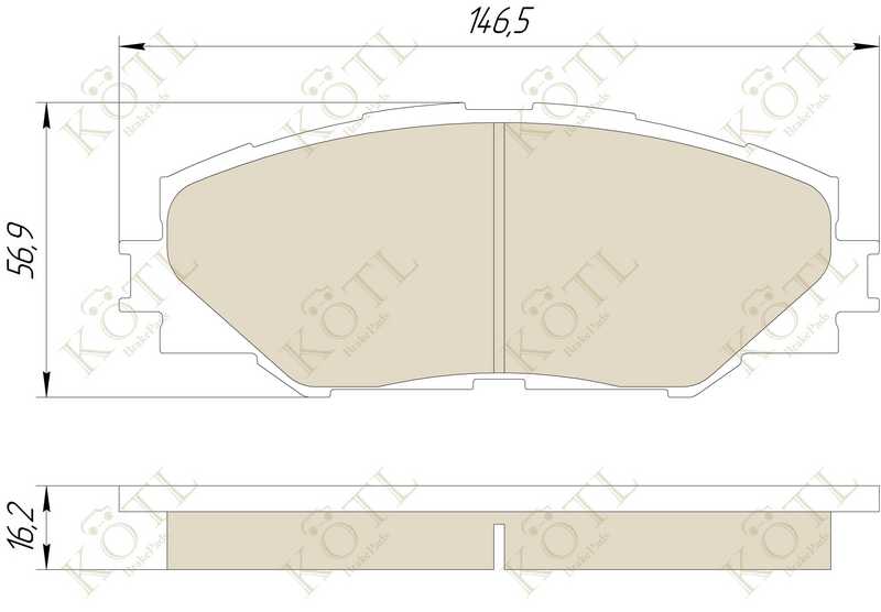 Колодки тормозные дисковые <b>KOTL 3424KT</b> - изображение 1