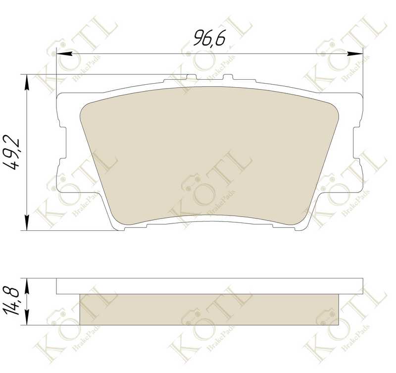 Колодки тормозные TOYOTA RAV 4 06>CAMRY 2.43.5 06> задние <b>KOTL 3426KT</b> - изображение