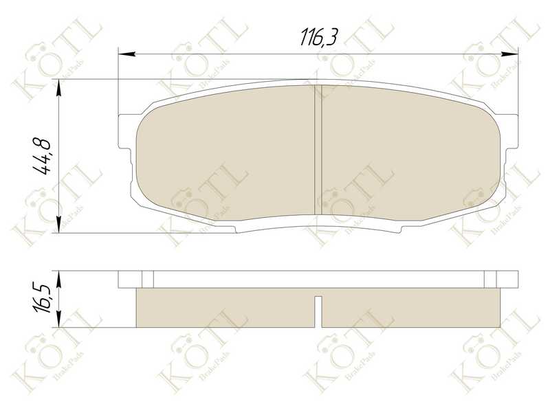 Колодки тормозные TOYOTA LAND CRUISER J200 4.5D/4.7 07-/LEXUS LX570 08- задние <b>KOTL 3491KT</b> - изображение 1