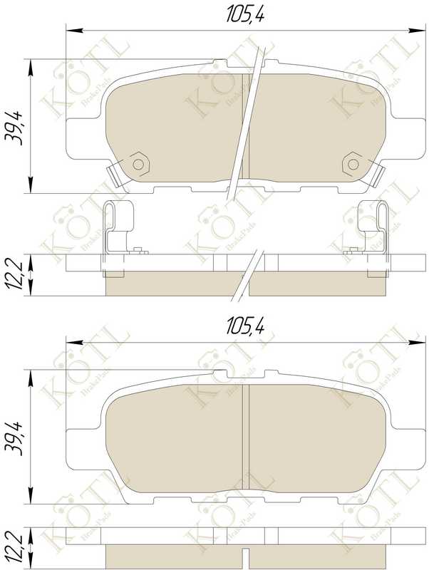 Колодки тормозные дисковые <b>KOTL 3508KT</b> - изображение 2