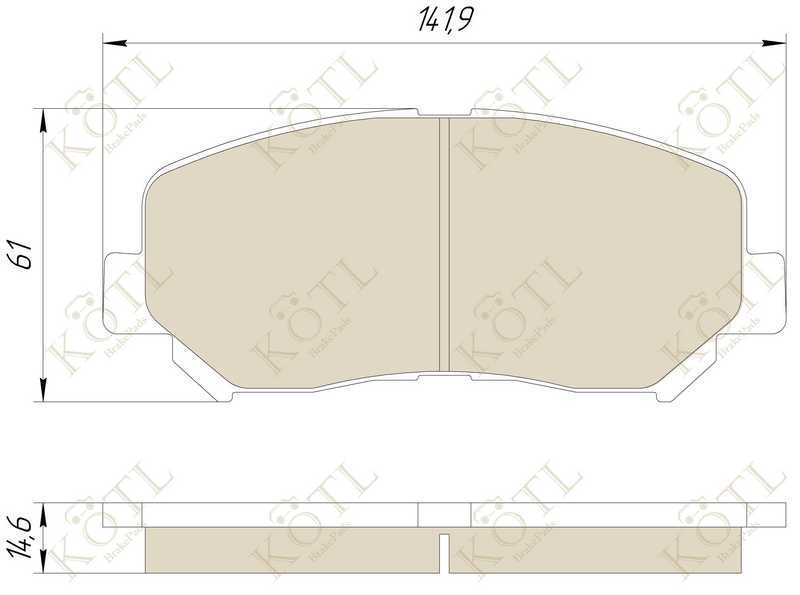 Колодки тормозные MAZDA CX-5 11- передние <b>KOTL 3562KT</b> - изображение 1