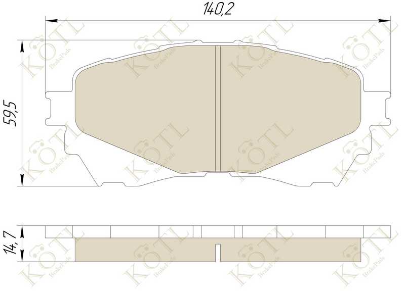 Колодки тормозные MAZDA 6 12- передние <b>KOTL 3580KT</b> - изображение