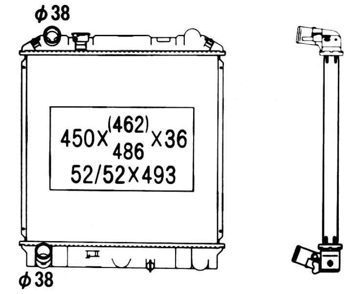 Радиатор ISUZU ELF / NISSAN ATLAS NKR6# / 7# / 8# AKR# / BKR# 4HF1 / 4HG1 / 4HL1 00-02 <b>KOYO KY-IS0002-4</b> - изображение Радиатор ISUZU ELF / NISSAN ATLAS NKR6# / 7# / 8# AKR# / BKR# 4HF1 / 4HG1 / 4HL1 00-02 <b>KOYO KY-IS0002-4</b> - изображение